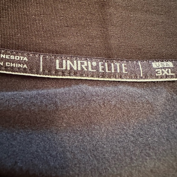 NWT UNRL Elite Quarter Zip II Pullover Men's 3XL Obsidian Gray Branded - Picture 8 of 13